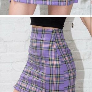 Purple plaid BRANDY MELVILLE pencil skirt size SMALL! 💜